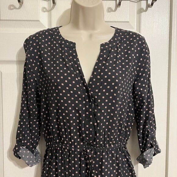 LOFT Outlet V-Neck Cinched Tie Waist W/Pockets Size XS - Picture 2 of 6